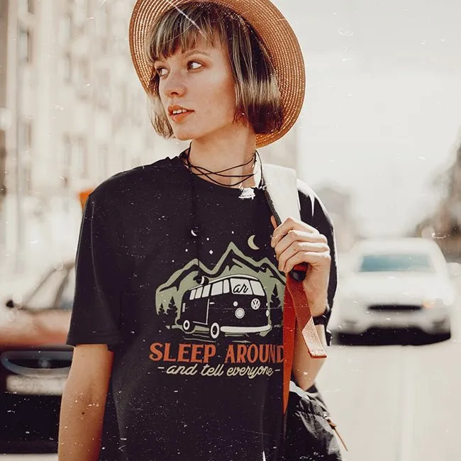 Sleep Around And Tell Everyone Lightweight Tee sold by Alley and Rae product image thumbnail 2