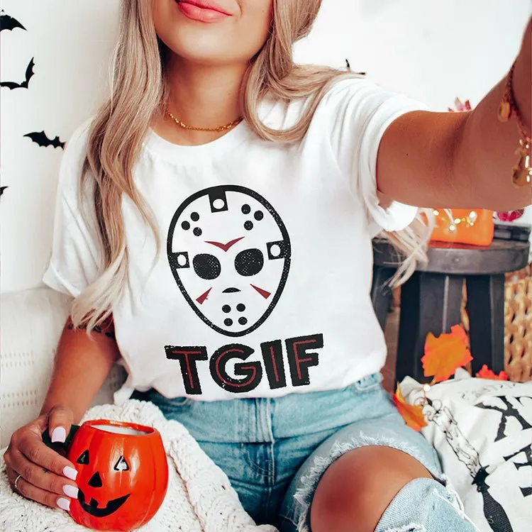 TGIF Lightweight Halloween Tee sold by Alley and Rae