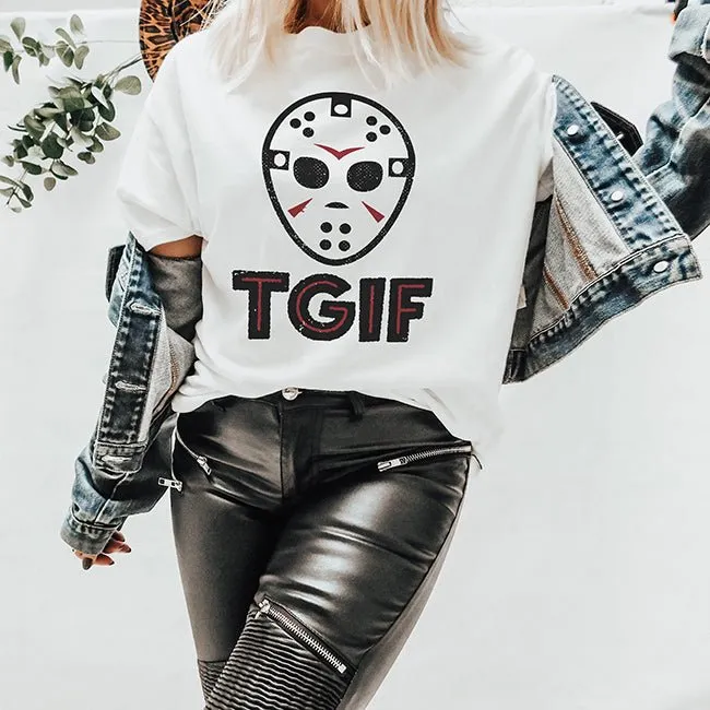 TGIF Lightweight Halloween Tee sold by Alley and Rae product image thumbnail 4