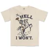 The Hell I Won't Heavyweight Western Cowgirl Tee (Wholesale) sold by Alley and Rae