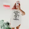 The Hell I Won't Heavyweight Western Cowgirl Tee (Wholesale) sold by Alley and Rae