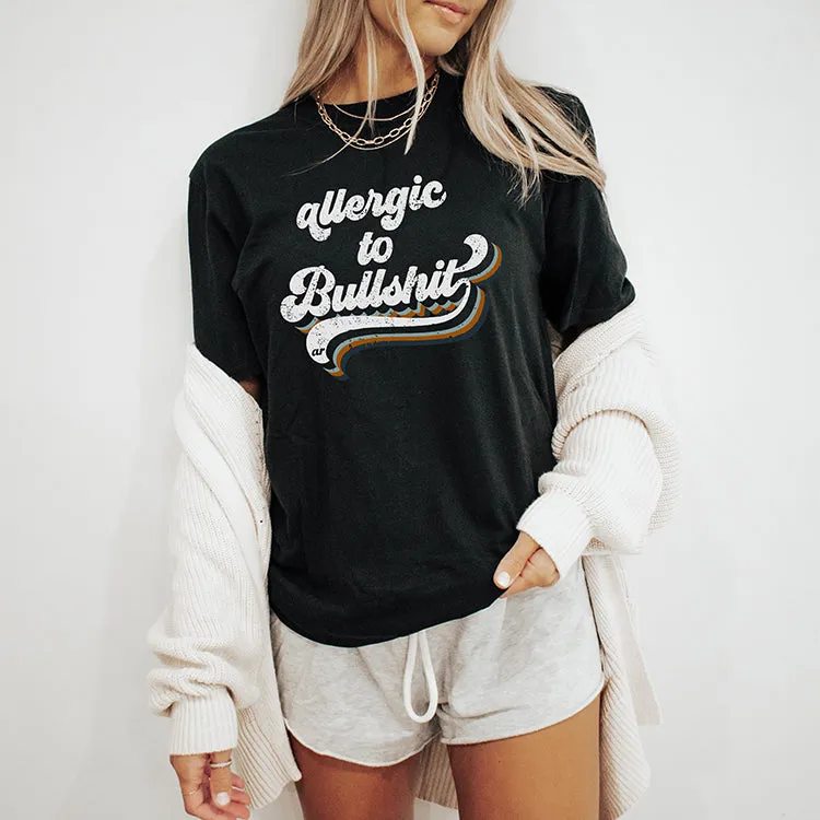 Allergic To Bullshit Retro Lightweight Graphic Tee sold by Alley and Rae product image thumbnail 2
