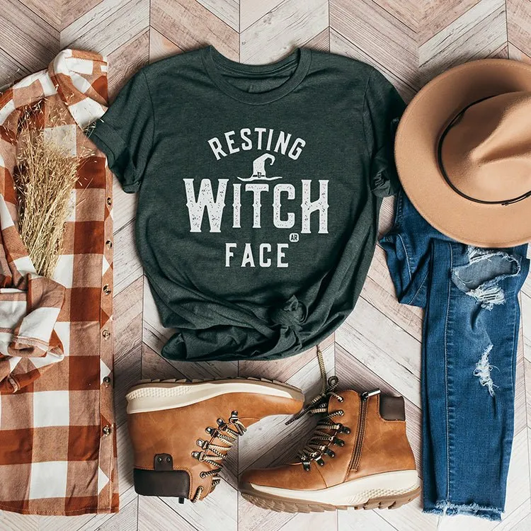 Resting Witch Face Lightweight Tee sold by Alley and Rae product image thumbnail 2