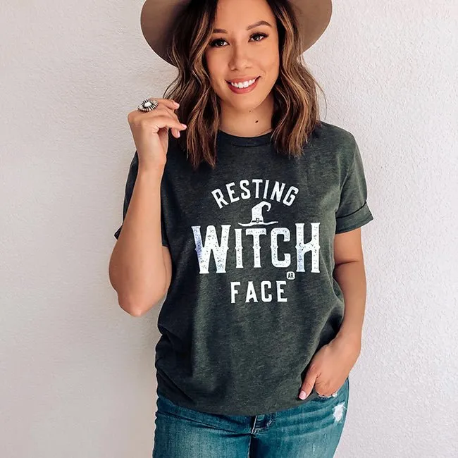 Resting Witch Face Lightweight Tee sold by Alley and Rae product image thumbnail 4