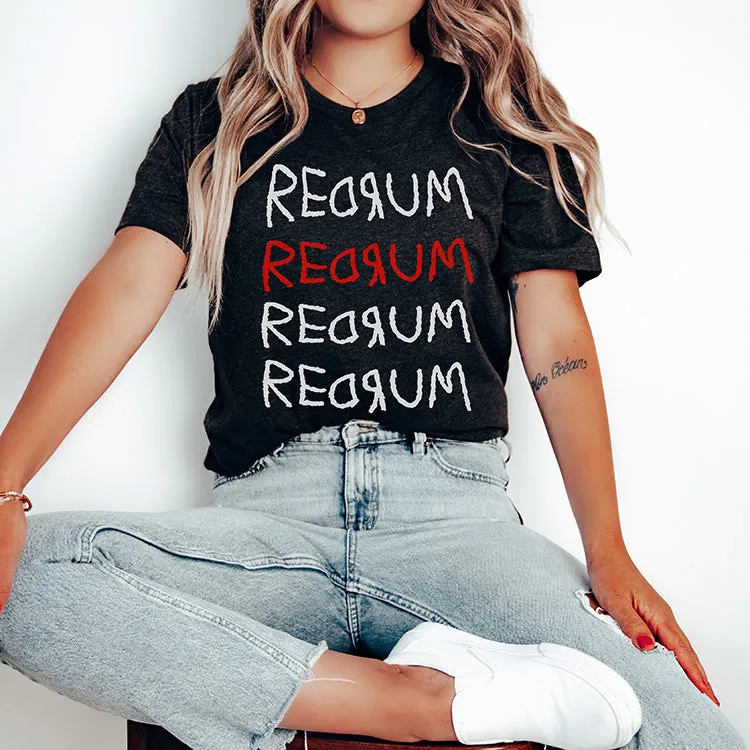 Redrum Lightweight Halloween Tee sold by Alley and Rae