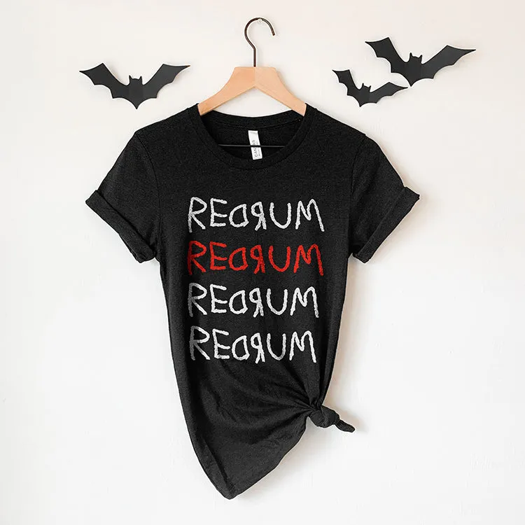 Redrum Lightweight Halloween Tee sold by Alley and Rae product image thumbnail 2