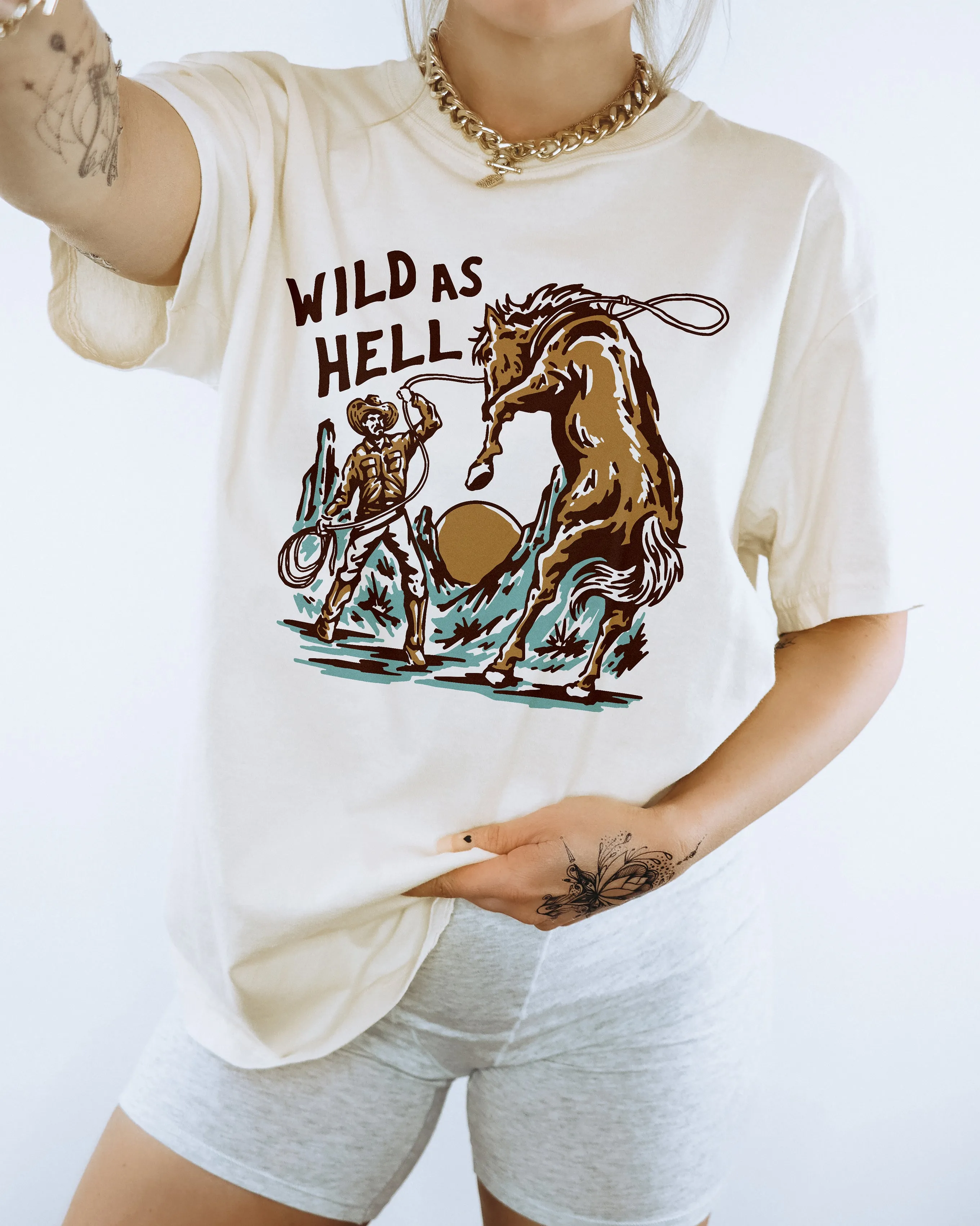 Wild As Hell Western Graphic Tee sold by Alley and Rae product image thumbnail 3