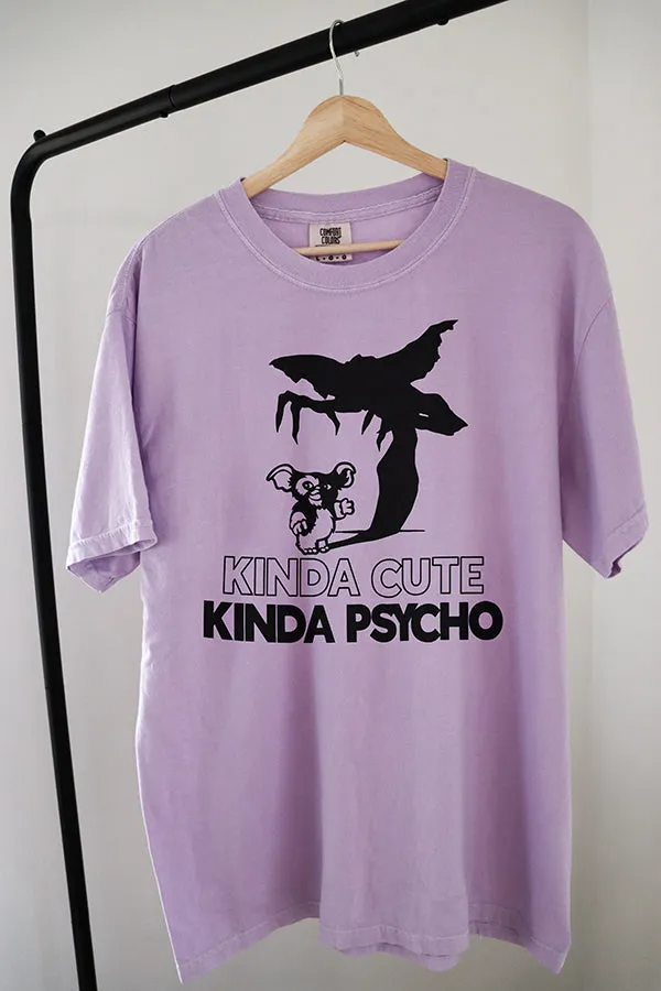 Kinda Cute Kinda Psycho Heavyweight Halloween Tee sold by Alley and Rae product image thumbnail 4