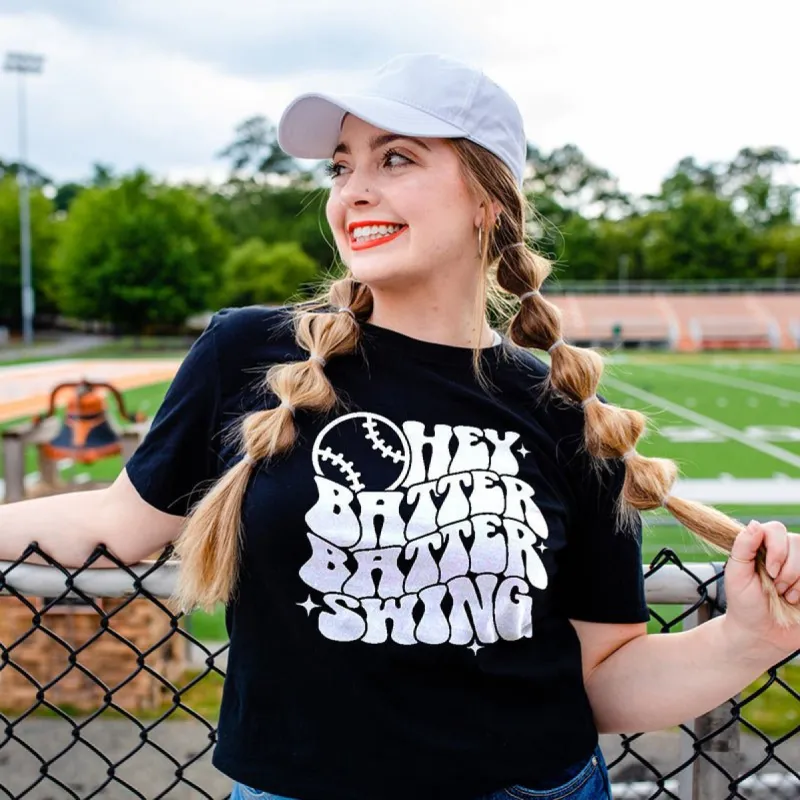 Hey Batter Lightweight Baseball Tee sold by Alley and Rae