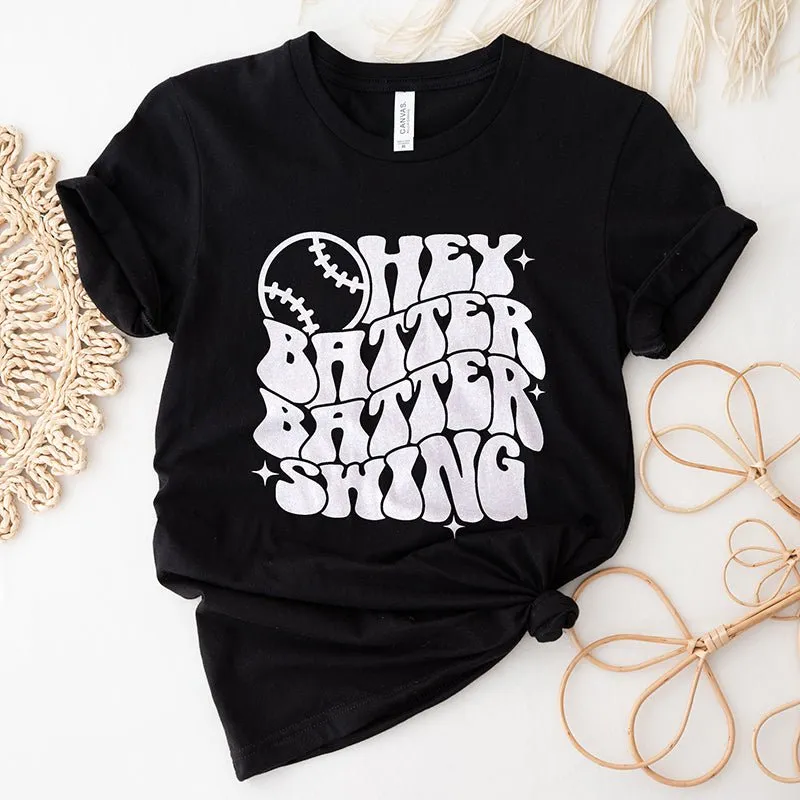 Hey Batter Lightweight Baseball Tee sold by Alley and Rae product image thumbnail 2