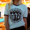 Good Vibes Ringer Tee Shirt (Wholesale) sold by Alley and Rae