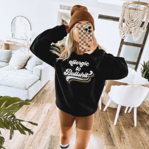 Allergic To Bullshit Retro Crewneck Sweatshirt (Wholesale) sold by Ally and Rae