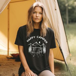 Happy Camper Graphic Tee (Wholesale) sold by Ally and Rae