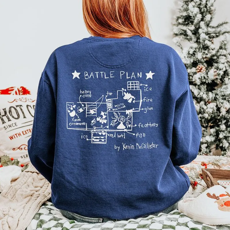 Home Alone Battle Plan Heavyweight Christmas Crewneck Pre-Order sold by Ally and Rae