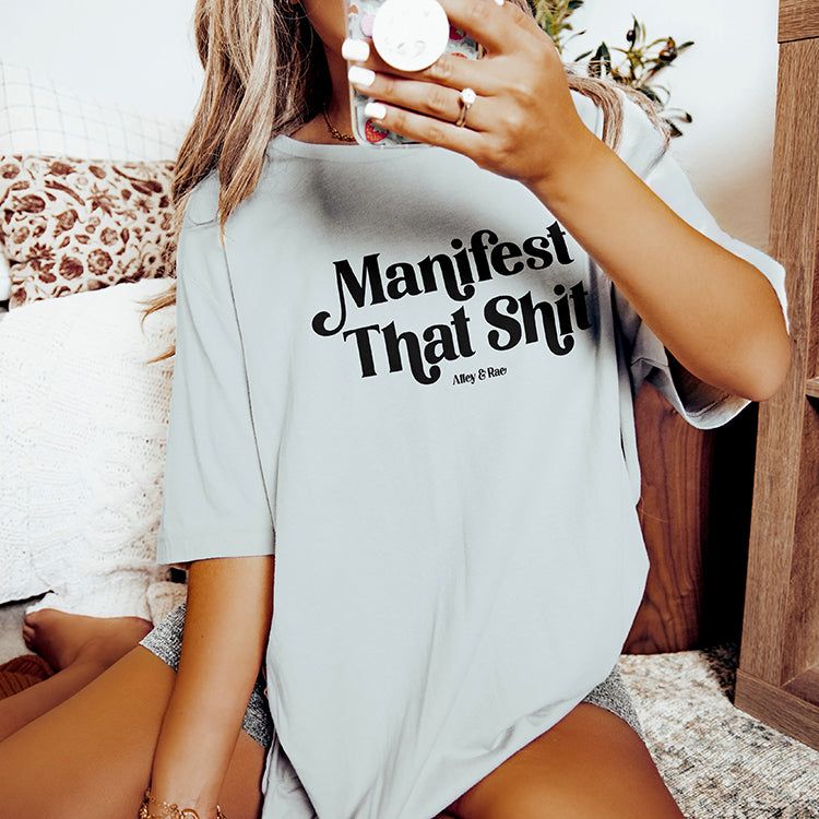 Manifest That Shit Graphic Tee (Wholesale) sold by Ally and Rae product image thumbnail 4