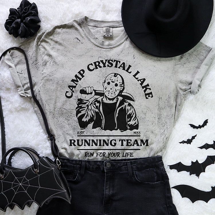 Camp Crystal Lake Running Team Heavyweight Halloween Tee (Wholesale) sold by Ally and Rae product image thumbnail 4