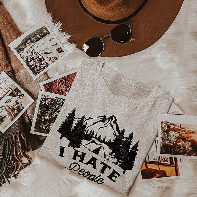 I Hate People Lightweight Camping Tee sold by Alley and Rae product image thumbnail 4
