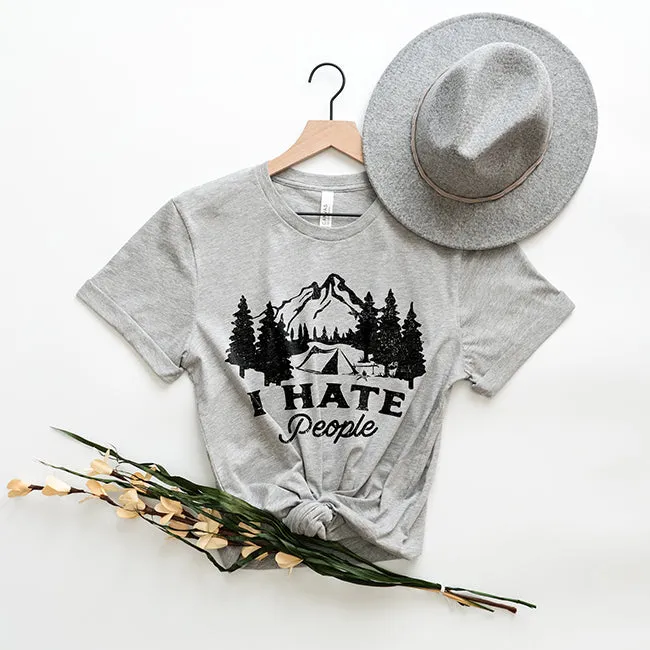 I Hate People Lightweight Camping Tee sold by Alley and Rae product image thumbnail 3