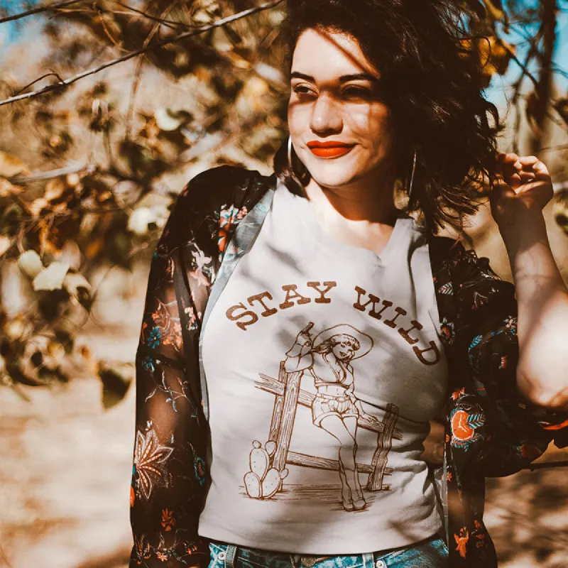 Stay Wild Western Cowgirl Tee (Wholesale) sold by Alley and Rae
