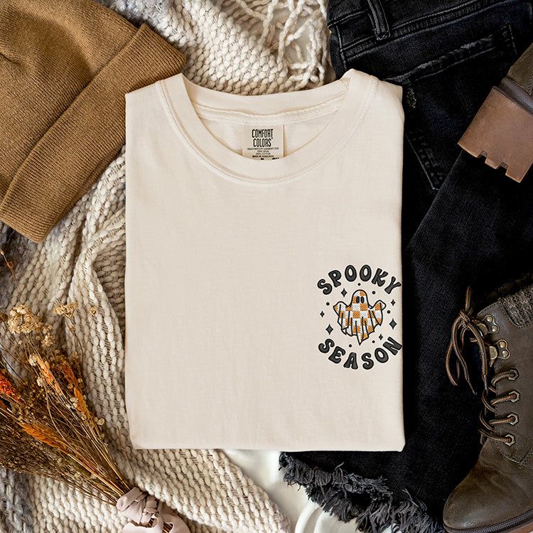 Spooky Season Embroidered Heavyweight Tee (Wholesale) sold by Ally and Rae product image thumbnail 4