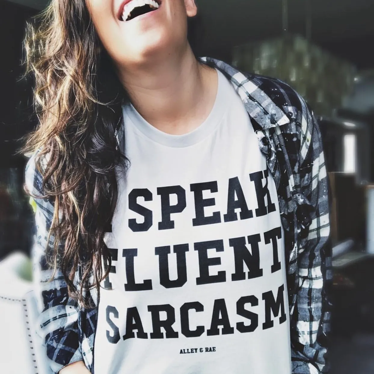 I Speak Fluent Sarcasm Lightweight Tee sold by Alley and Rae