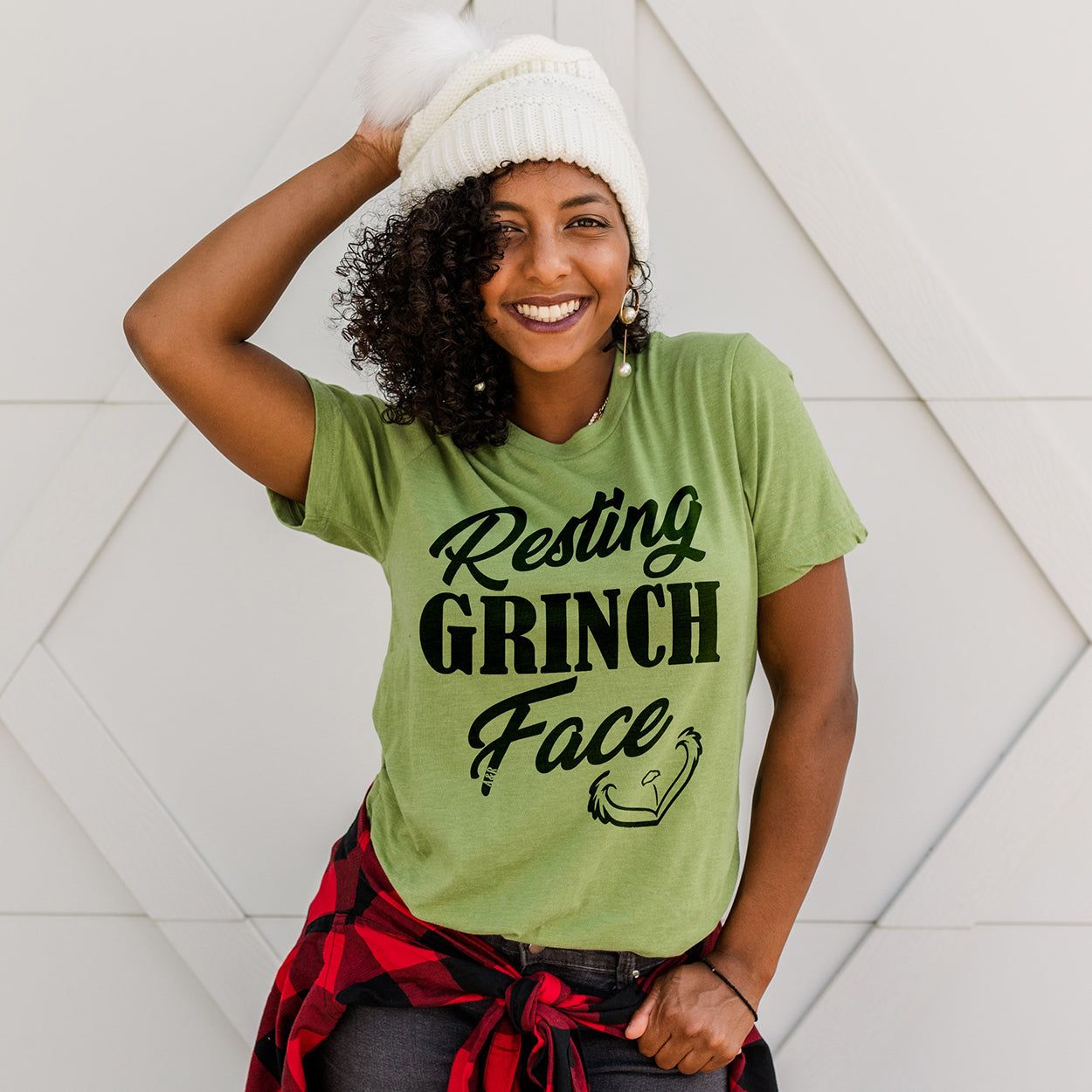 Resting Grinch Face Lightweight Tee Pre-Order sold by Ally and Rae product image thumbnail 2