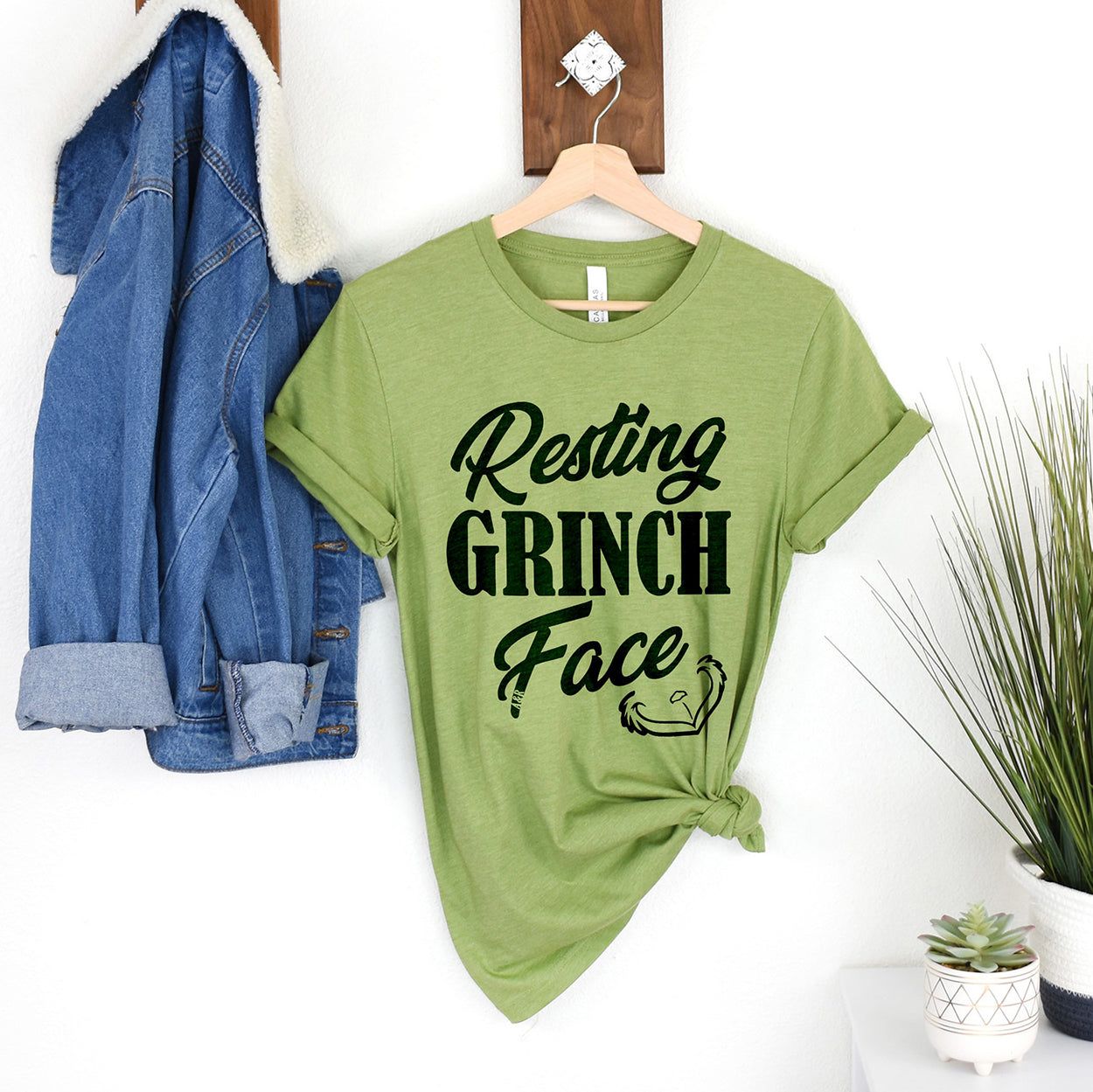 Resting Grinch Face Lightweight Tee Pre-Order sold by Ally and Rae product image thumbnail 4