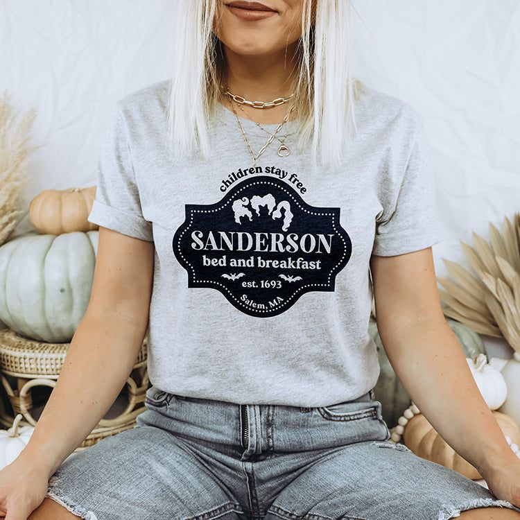 Sanderson Bed And Breakfast Lightweight Halloween Tee (Wholesale) sold by Ally and Rae