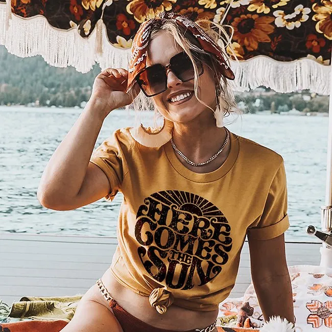 Here Comes The Sun Lightweight Tee sold by Alley and Rae