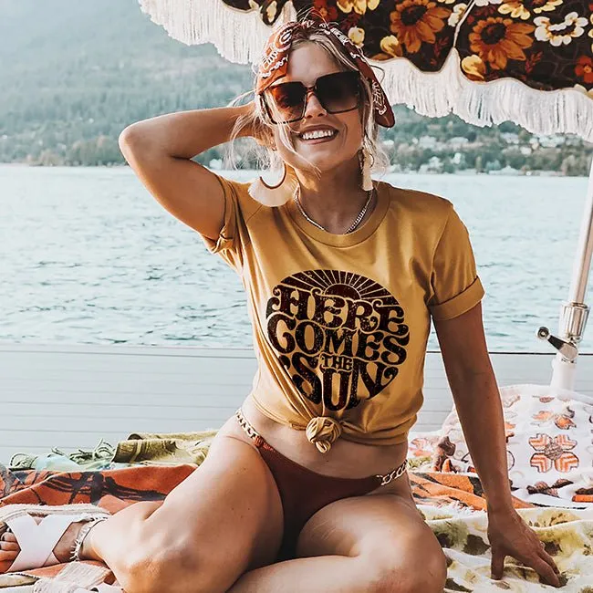 Here Comes The Sun Lightweight Tee sold by Alley and Rae product image thumbnail 2