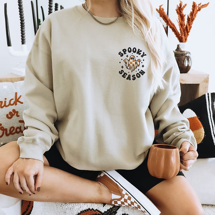 Spooky Season Embroidered Crewneck Sweatshirt (Wholesale) sold by Ally and Rae product image thumbnail 3