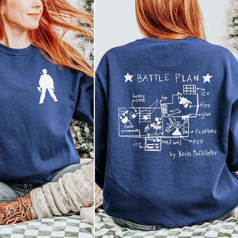 Home Alone Battle Plan Christmas Crewneck (Wholesale) sold by Ally and Rae