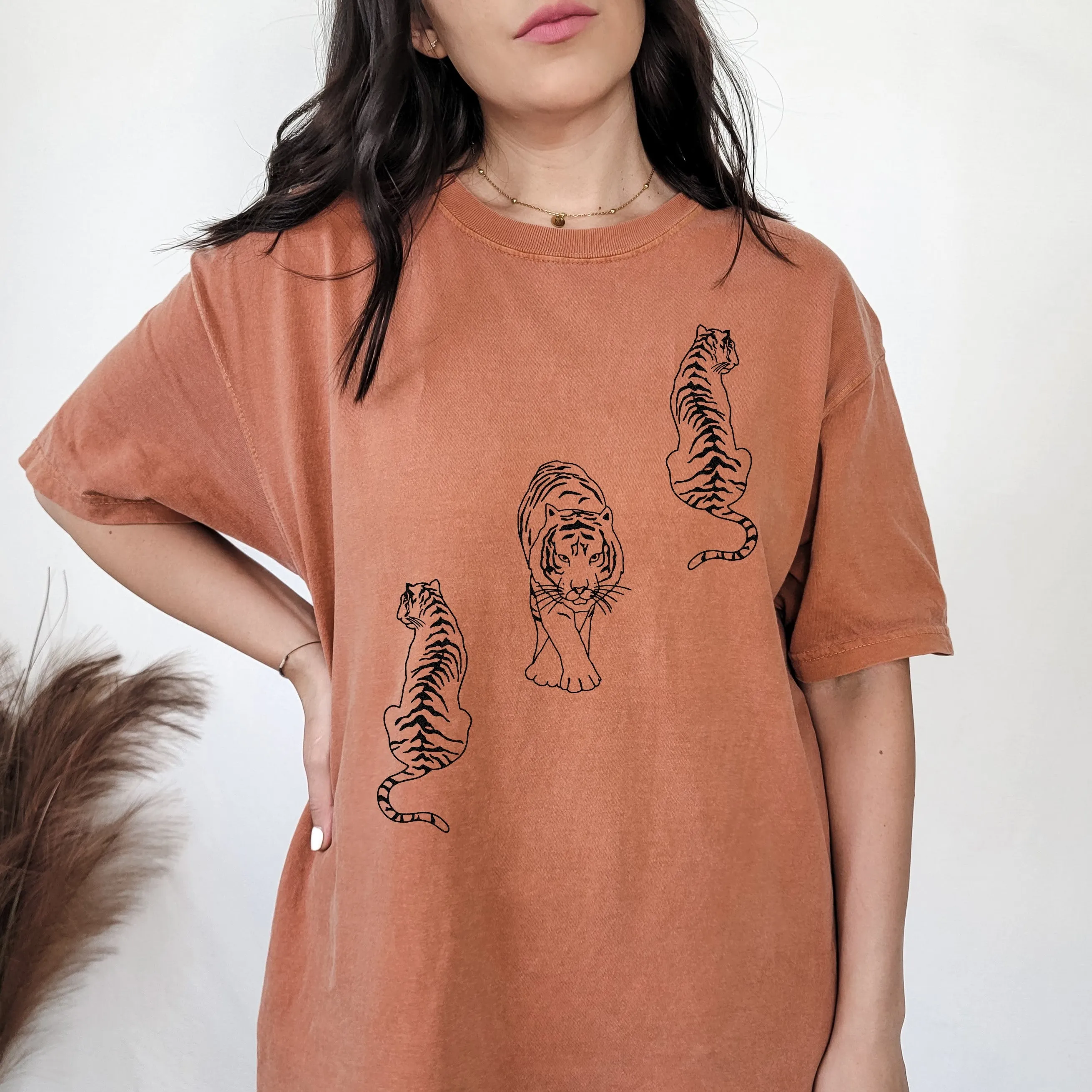 Tiger Graphic Tee Shirt (Wholesale) sold by Alley and Rae product image thumbnail 3