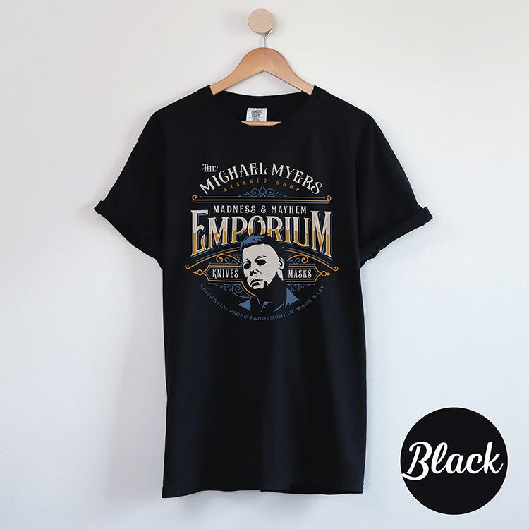 Michael Myers Stalker Shop Emporium Heavyweight Tee (Wholesale) sold by Ally and Rae product image thumbnail 3