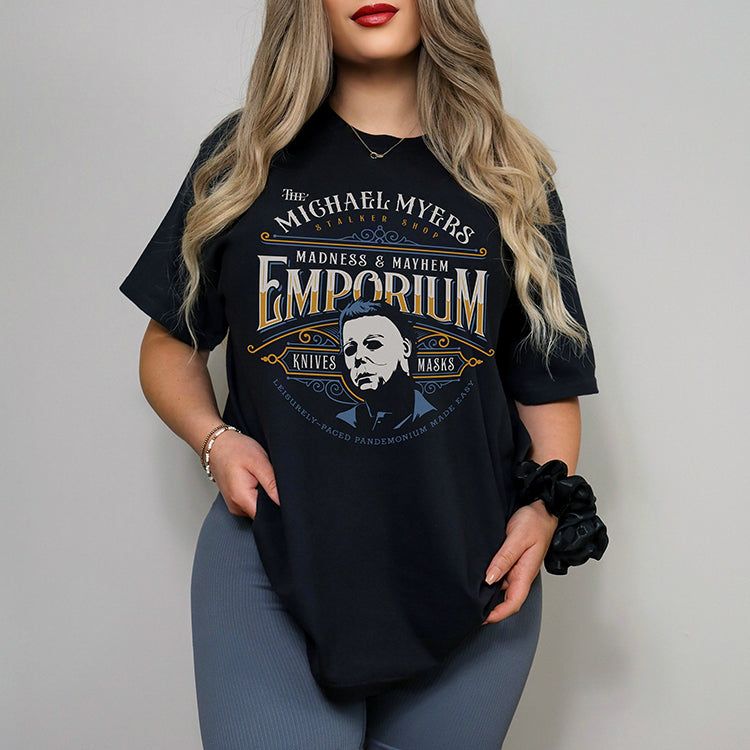 Michael Myers Stalker Shop Emporium Heavyweight Tee (Wholesale) sold by Ally and Rae product image thumbnail 2