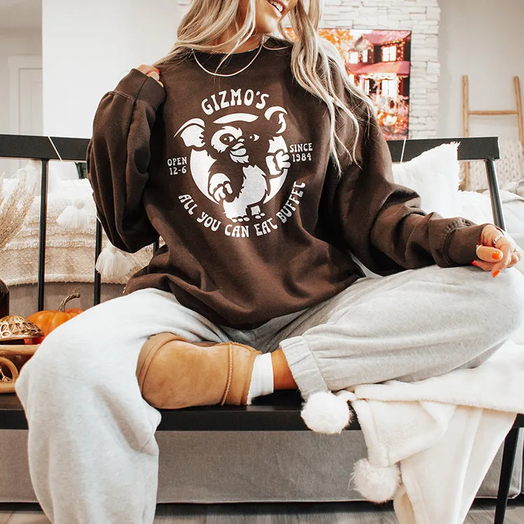 Gizmo's All You Can Eat Buffet Halloween Crewneck sold by Alley and Rae