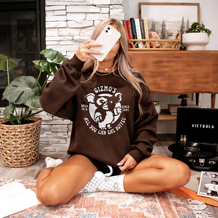 Gizmo's All You Can Eat Buffet Halloween Crewneck sold by Alley and Rae product image thumbnail 2