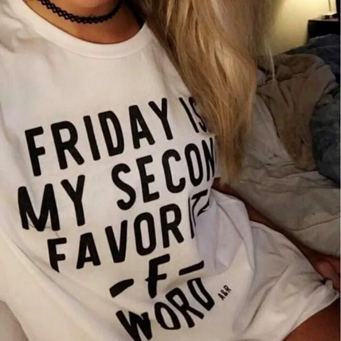 Friday Is My Second Favorite F Word Lightweight Tee sold by Alley and Rae product image thumbnail 4