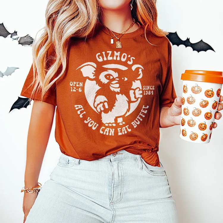 Gizmo's All You Can Eat Buffet Lightweight Halloween Tee sold by Alley and Rae