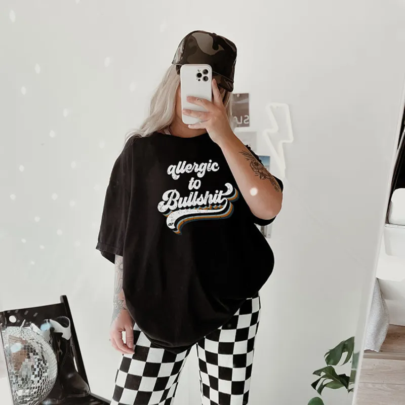 Allergic To Bullshit Heavyweight Graphic Tee sold by Alley and Rae