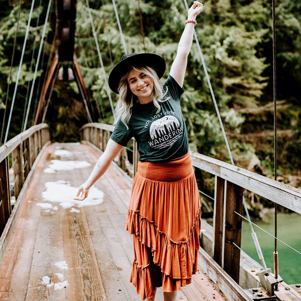 Not Lost Just Wandering Adventure Tee Shirt (Wholesale) sold by Ally and Rae product image thumbnail 3