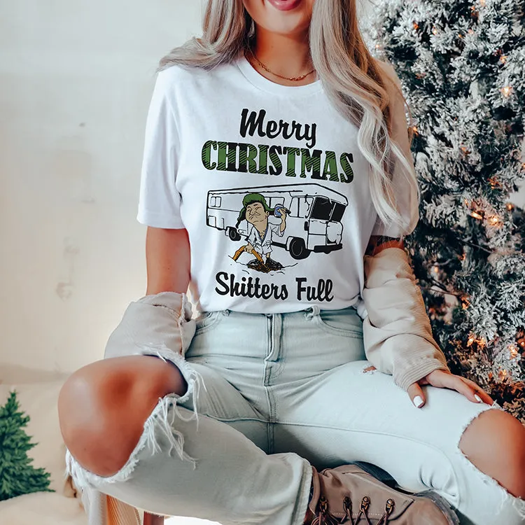 Merry Christmas Shitters Full Lightweight Tee sold by Alley and Rae