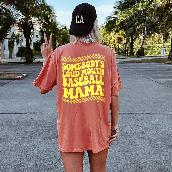 Loud Mouth Baseball Mama Heavyweight Tee sold by Alley and Rae