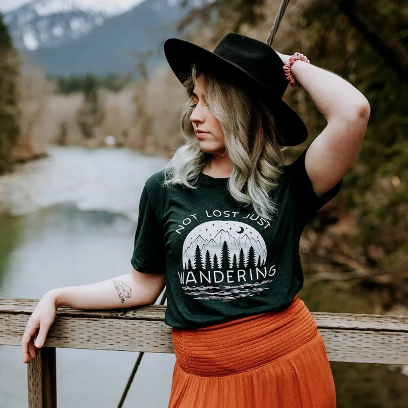 Not Lost Just Wandering Lightweight Tee sold by Alley and Rae