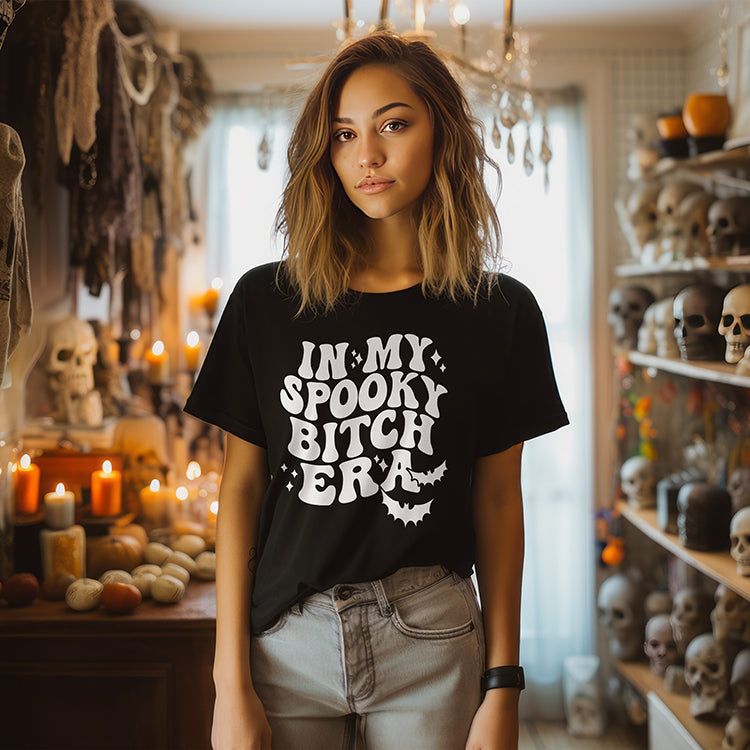In My Spooky Bitch Era Lightweight Tee (Wholesale) sold by Ally and Rae product image thumbnail 2