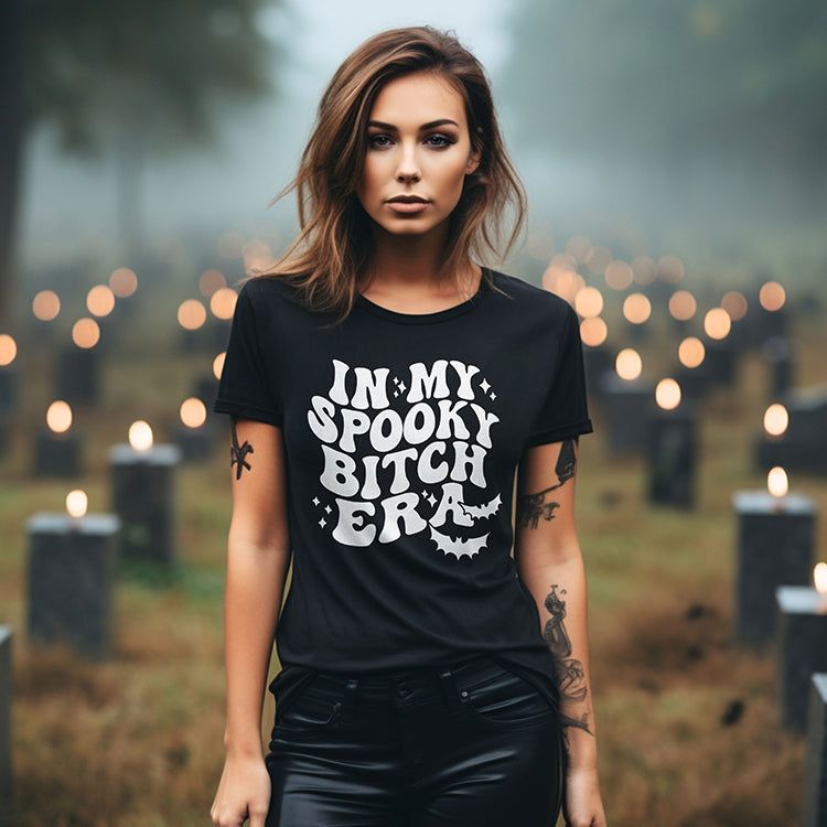 In My Spooky Bitch Era Lightweight Tee (Wholesale) sold by Ally and Rae product image thumbnail 3