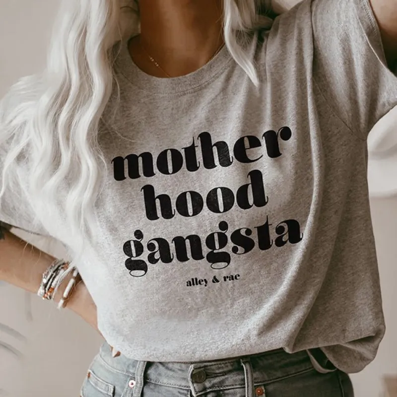 Motherhood Gangsta Lightweight Tee sold by Alley and Rae