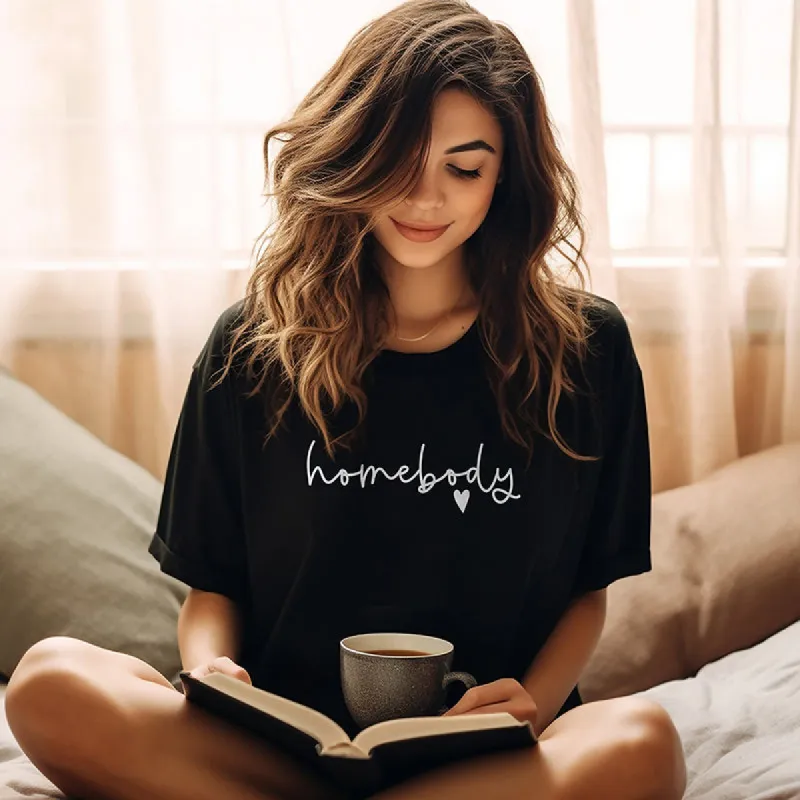 Homebody Lightweight Minimalist Tee made by Alley and Rae