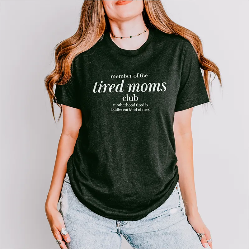 Member Of The Tired Moms Club Lightweight Tee sold by Alley and Rae product image thumbnail 3