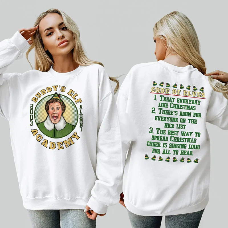 Buddy's Elf Academy Crewneck Sweatshirt sold by Alley and Rae